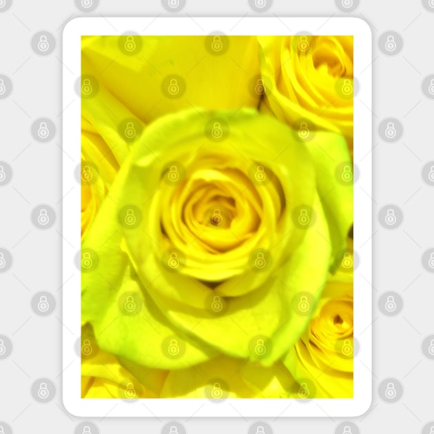 Gift for a Friend, Yellow Rose Floral Display The flower of Friendship - Autumn Bouquet - Flowers Sticker by Ric1926